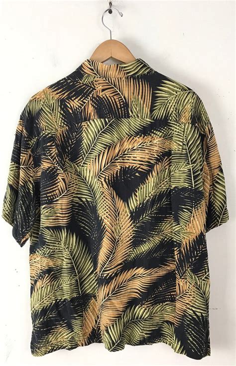 Vintage Mens Tori Richard Hawaiian Shirt 90s Black B… Gem