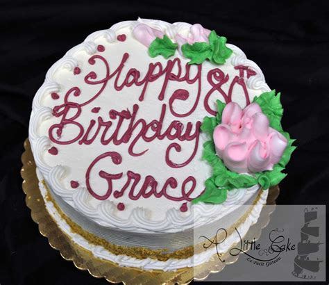 C04 Floral Round Birthday Cake
