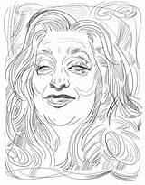 Zaha Hadid Portrait Johanna Goodman Choose Board sketch template