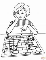 Chess Ajedrez Jugando Xadrez Jogando Szachy Chica Colorir Cartoon Menina Juegos Gra Openclipart Desenhos Pani Getdrawings Categorias sketch template
