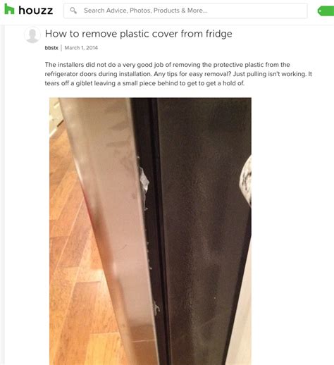 httpswwwhouzzcomdiscussionshow  remove plastic cover  fridge waverly