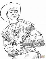 Coloring Rogers Roy Pages Drawing Cowboy Categories sketch template