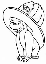 Coloring Curious George Pages Hat Firefighter Printable Wear Fireman Coloring4free Color Drawing Fire Print Clipart Fighter Getdrawings Head Getcolorings Helmet sketch template