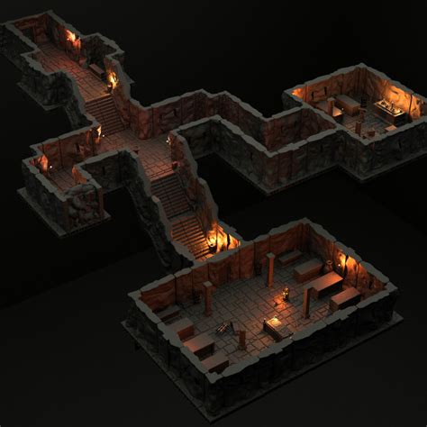 3d printable dillion s mound a dungeon modular terrain by making tlon