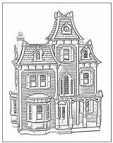 Mansion Colouring Dolls sketch template