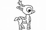 Reindeer sketch template