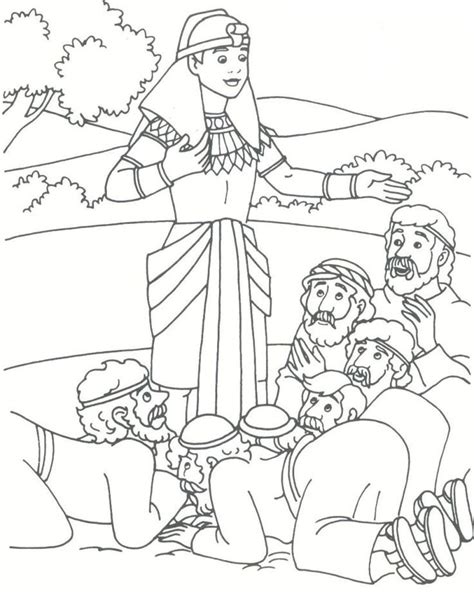 joseph   brothers coloring page bible story crafts bible school