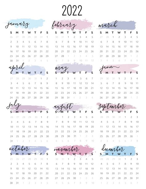 watercolor  page  calendar world  printables