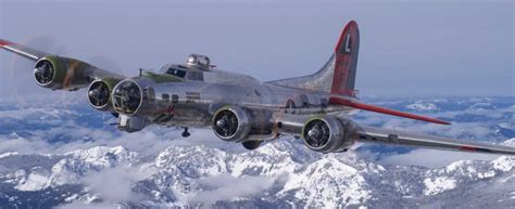 watch b 17 makes majestic flight over snow capped