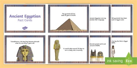 ancient egyptians facts ks2 display cards teacher made