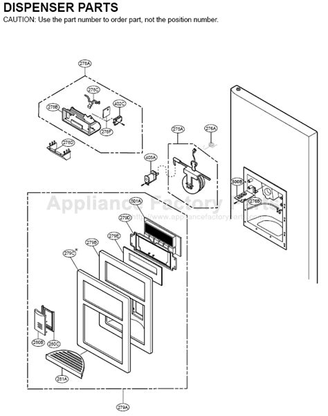 parts  lfxsw lg refrigerators