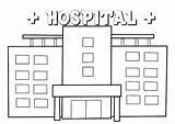 Hôpital Colorier sketch template