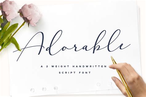 adorable handwritten script font script fonts creative market