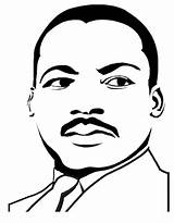 Luther Martin King Jr Coloring Pages Dr Face Cartoon Clipart Drawing History Man Draw Template Colouring Step Month Kids Worksheets sketch template