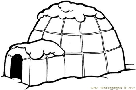 coloring pages igloo architecture houses  printable coloring