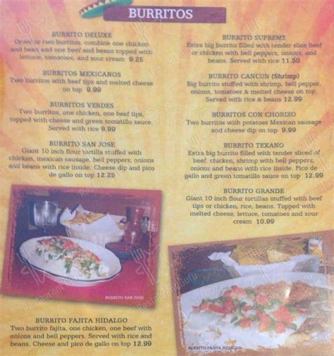 menu  cancun restaurant fairless hills