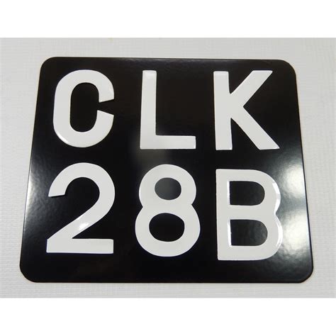 vintage number plate black aluminium powder coated white digits