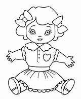 Coloring Toys Pages Christmas Dolly Toy Doll Sheet Kids Girl Print Color Colouring Printable Sheets Baby Children Dolls Fun Story sketch template
