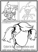 Girl Jester Coloring Template Pages sketch template