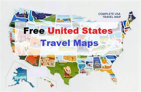 printable travel map  usa united states america map  worlds