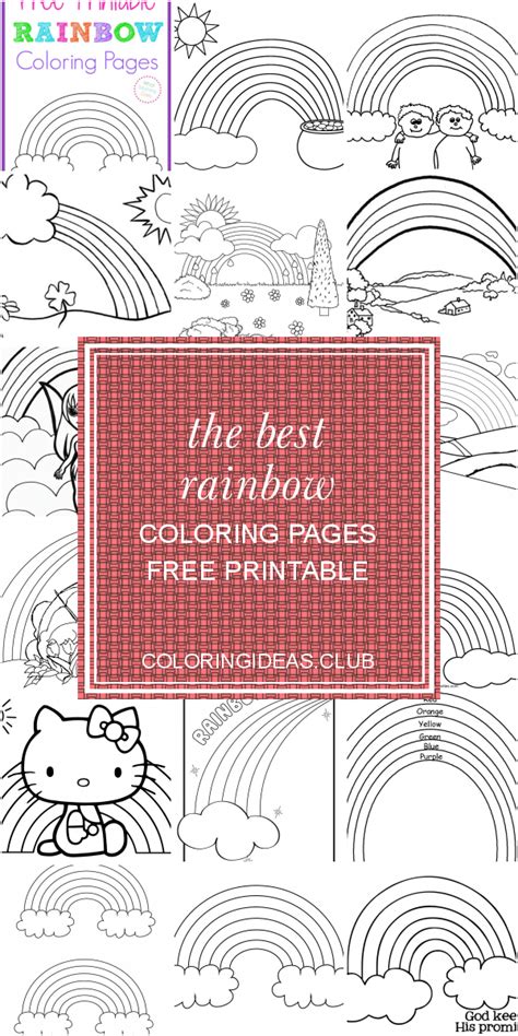 rainbow coloring pages  printable coloring pages