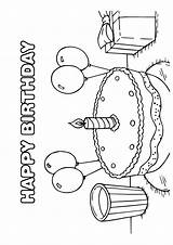 Gute Geburtstag Ausmalbild Kuchen Q2 sketch template