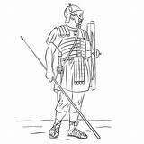 Gladiator Colorare Soldat Roma Kleurplaat Romeinen Romani Warrior Soldaten Romano Ausmalbild Antichi Legionary Legionario Kleurplaten Sketch Romanos Kostenlos Disegni Caesar sketch template