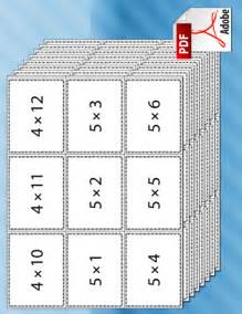 multiplication flash cards tims printables