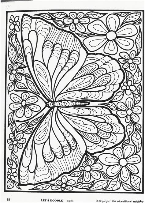 printable full size butterfly coloring pages info