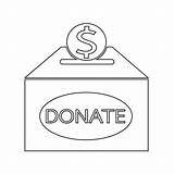 Box Donation Icon Vector Vecteezy sketch template