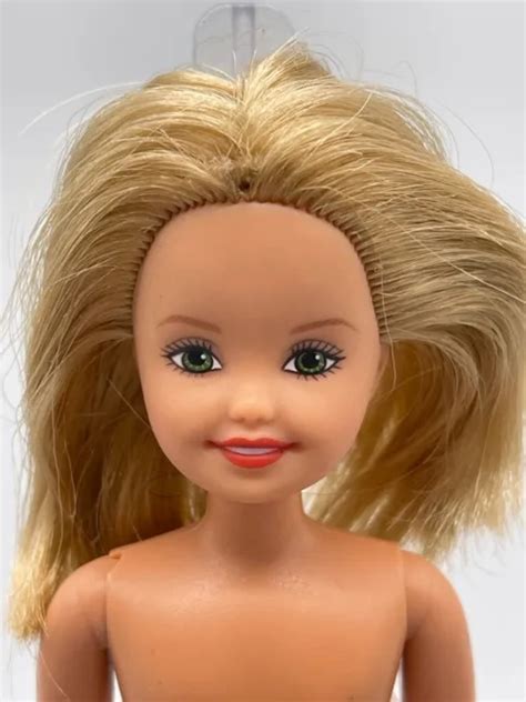 Barbie Stacie Doll 1991 Head Nude Blonde Hair Blue Eyes Bend Leg 7 49