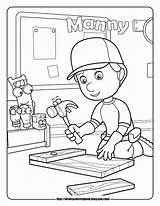 Coloring Manny Pages Handy Disney Junior Clipart Popular Library Sheets sketch template