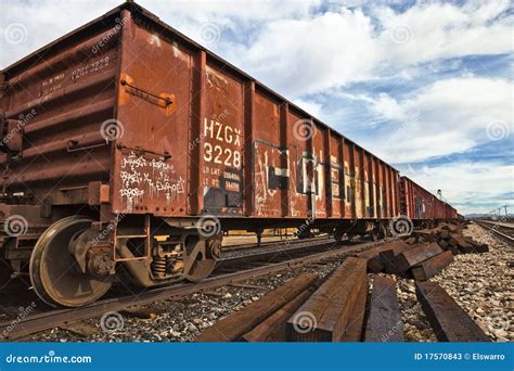 railroad cars stock  image