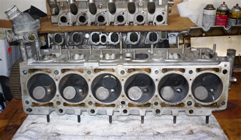e30 bmw 325i cylinder head rebuild fixing bent valves cracked head
