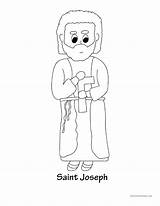 Joseph Coloring Sheet Saint St 1024 sketch template
