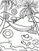 Coloring Pages Beach Fun Kids Category sketch template