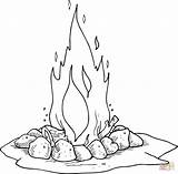 Coloring Campfire Camping Fire Printable Camp �עומר Printables לג יצירה Scout Drawing Dot sketch template
