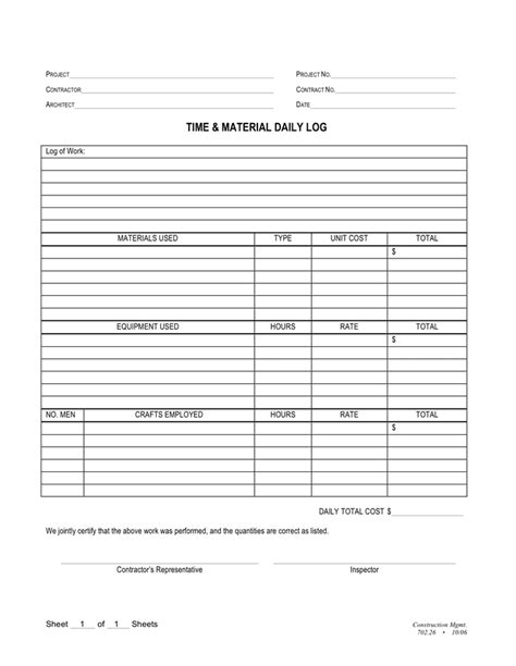 daily log template   documents   word  excel