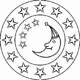 Mond Sterne Sonne Malvorlagen Mandalas Erwachsene Malvorlage sketch template