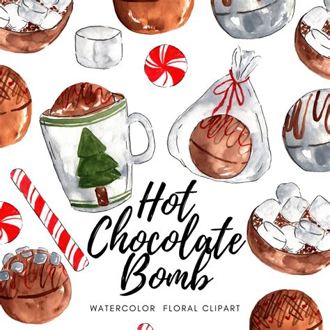 hot chocolate bomb clip art christmas clipart hot coco bomb etsy denmark
