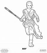 Wars Star Coloring Pages Rey Printable Kids Over Adults Designs Imprimir Awakens Force Blessed Doubt Ones Beyond Little sketch template