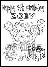 Personalized Coloring Pages Birthday Happy Getcolorings Printable sketch template