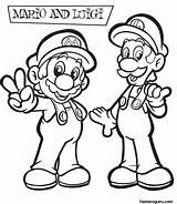 Mario Coloring Pages Printable Luigi Super sketch template