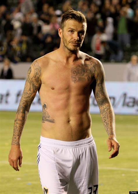 David Beckham Goes Shirtless After La Galaxy Game Then Heads To