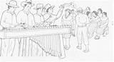 Marimba Marimbas Tradiciones Imagui Paginas Jacaltenango Culturas Baile sketch template