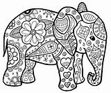 Coloring Elephant Mandala Pages Color Colouring Adult Kids Elefant Sheets Printable Animal Zum Ausmalbild Ausdrucken Zentangle Abstract Simple Ausmalen Mandalas sketch template