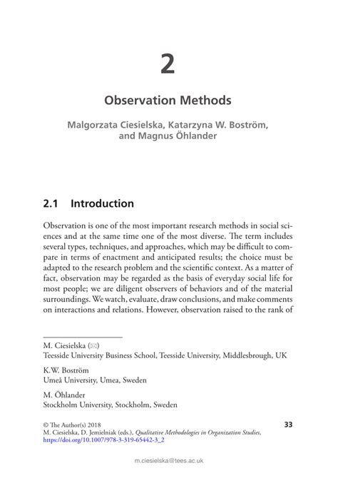 observation methods