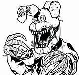 Coloring Pages Fnaf Scary Freddy Nightmare Fredbear sketch template