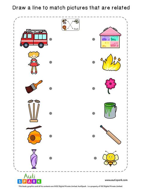 picture matching worksheet match  pictures  autispark