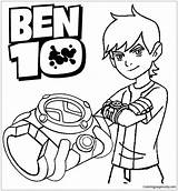 Ben Omnitrix Pages Coloring Color Print Template Coloringpagesonly sketch template